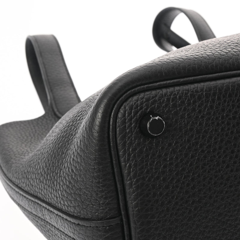 【SO BLACK】 エルメス ピコタンロック MM モノクローム ハンドバッグ SO BLACK】 エルメス ピコタンロック MM モノクローム ハンドバッグ