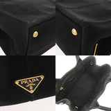 PRADA プラダ カナパ ミニ ブラック 1BG439 レディース キャンバス ハンドバッグ ABランク 中古 銀蔵