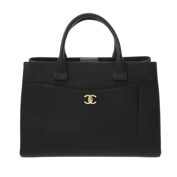 CHANEL シャネル エグゼクティブ ラージ ショッピングバッグ ブラック A69931 レディース レザー ハンドバッグ ABランク 中古 銀蔵
