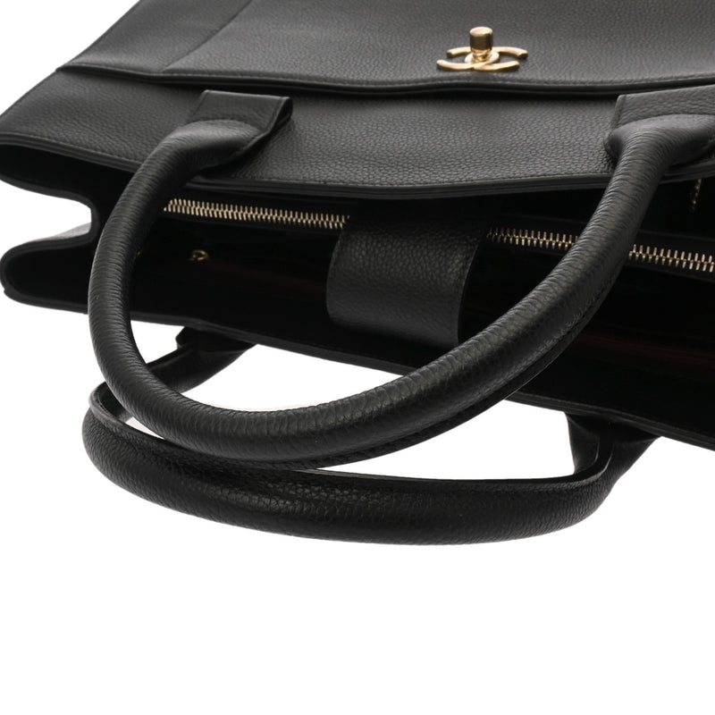 CHANEL シャネル エグゼクティブ ラージ ショッピングバッグ ブラック A69931 レディース レザー ハンドバッグ ABランク 中古 銀蔵