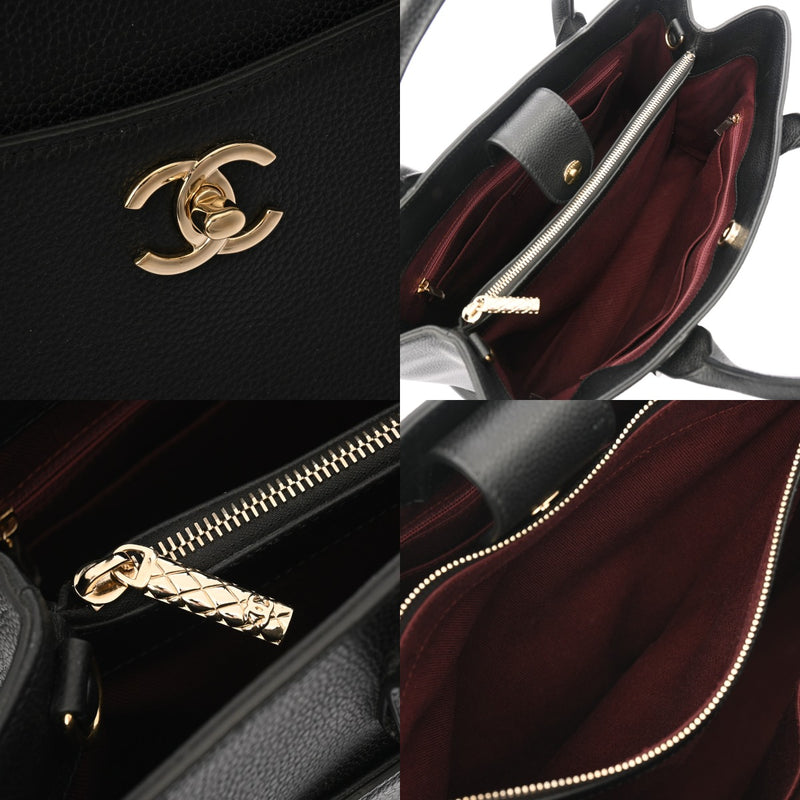 CHANEL シャネル エグゼクティブ ラージ ショッピングバッグ ブラック A69931 レディース レザー ハンドバッグ ABランク 中古 銀蔵
