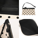 BALENCIAGA バレンシアガ ネイビーカバス S ドット柄 ホワイト/ブラック 339933 レディース キャンバス レザー ハンドバッグ ABランク 中古 銀蔵