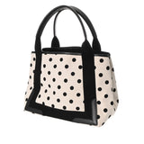 BALENCIAGA バレンシアガ ネイビーカバス S ドット柄 ホワイト/ブラック 339933 レディース キャンバス レザー ハンドバッグ ABランク 中古 銀蔵