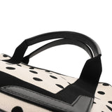 BALENCIAGA バレンシアガ ネイビーカバス S ドット柄 ホワイト/ブラック 339933 レディース キャンバス レザー ハンドバッグ ABランク 中古 銀蔵