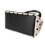 BALENCIAGA バレンシアガ ネイビーカバス S ドット柄 ホワイト/ブラック 339933 レディース キャンバス レザー ハンドバッグ ABランク 中古 銀蔵