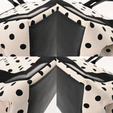 BALENCIAGA バレンシアガ ネイビーカバス S ドット柄 ホワイト/ブラック 339933 レディース キャンバス レザー ハンドバッグ ABランク 中古 銀蔵