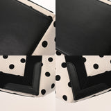 BALENCIAGA バレンシアガ ネイビーカバス S ドット柄 ホワイト/ブラック 339933 レディース キャンバス レザー ハンドバッグ ABランク 中古 銀蔵