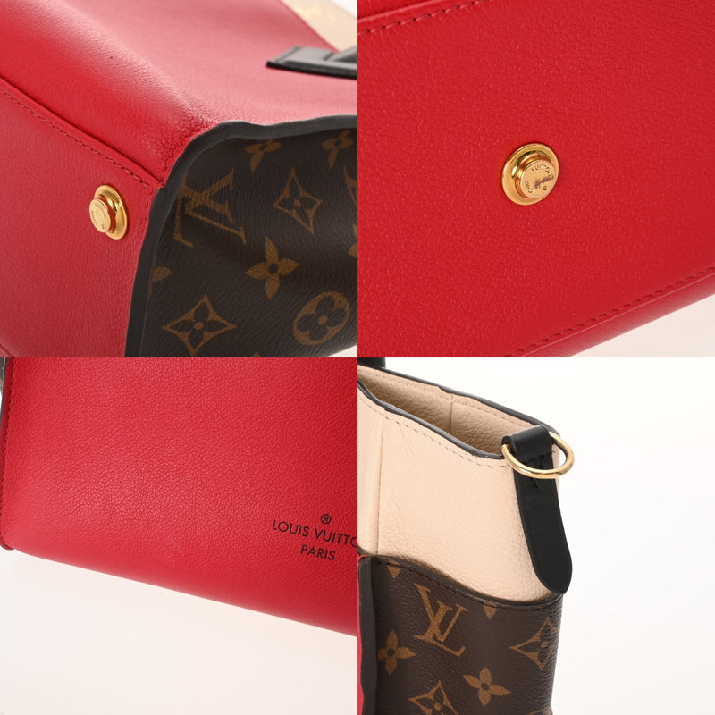 LOUIS VUITTON ルイヴィトン モノグラム オンマイサイド MM ルージュピラット M53824 レディース カーフレザー/モノグラムキャンバス 2WAYバッグ Aランク 中古 銀蔵