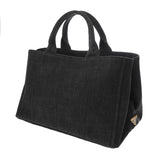 PRADA プラダ カナパ トートバッグ ブラック 1BG642 レディース デニム ハンドバッグ ABランク 中古 銀蔵