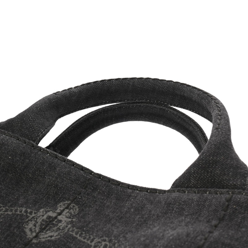 PRADA プラダ カナパ トートバッグ ブラック 1BG642 レディース デニム ハンドバッグ ABランク 中古 銀蔵