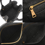 PRADA プラダ カナパ トートバッグ ブラック 1BG642 レディース デニム ハンドバッグ ABランク 中古 銀蔵