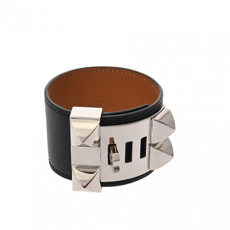 HERMES エルメス コリエドシアン GM ブラック シルバー金具 □Q