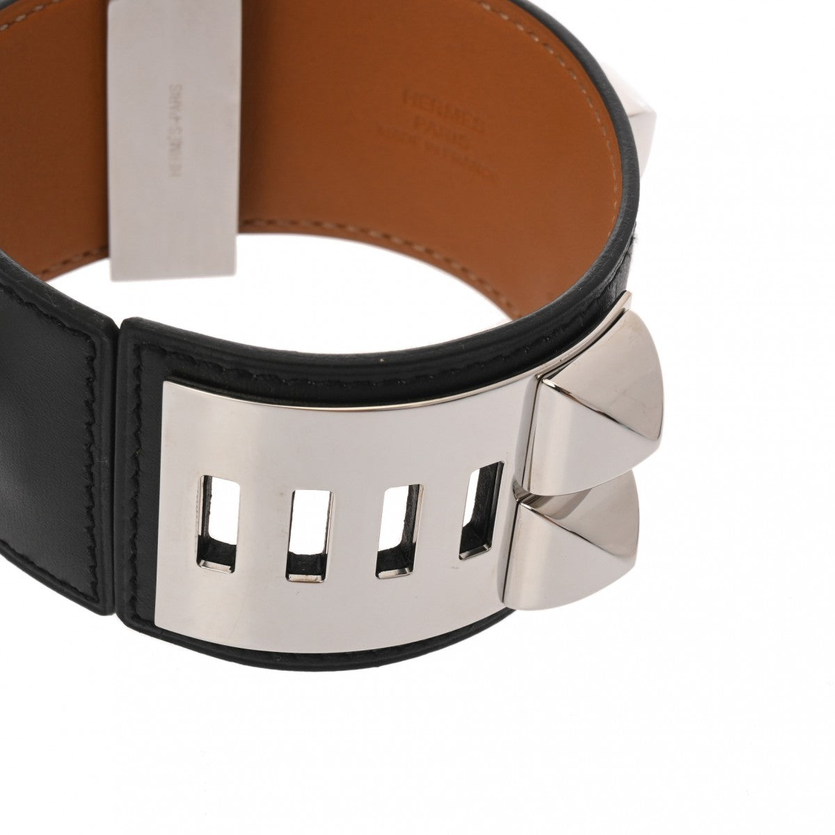 エルメス HERMES コリエドシアン 新品未使用 シルバー ブラウン T刻印 HERMES エルメス コリエドシアン GM ブラック シルバー金具 □Q刻印