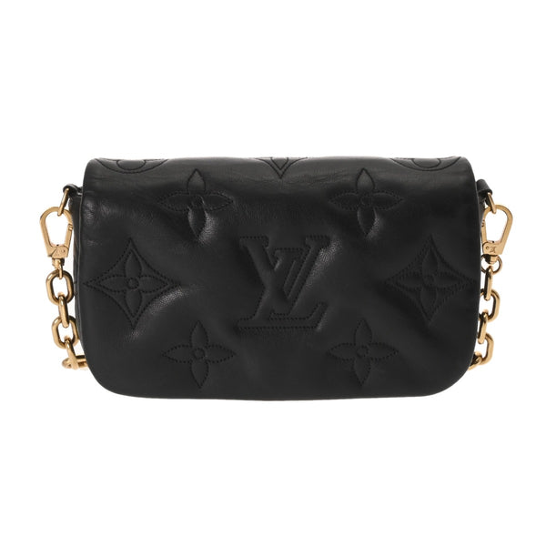 LOUIS VUITTON ルイヴィトン バブルグラム ウォレットオンストラップ 3WAY ノワール M81398 レディース レザー ショルダーバッグ ABランク 中古 銀蔵