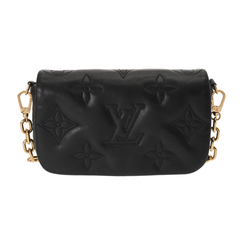 LOUIS VUITTON ルイヴィトン バブルグラム ウォレットオンストラップ 3WAY ノワール M81398 レディース レザー ショルダーバッグ ABランク 中古 銀蔵