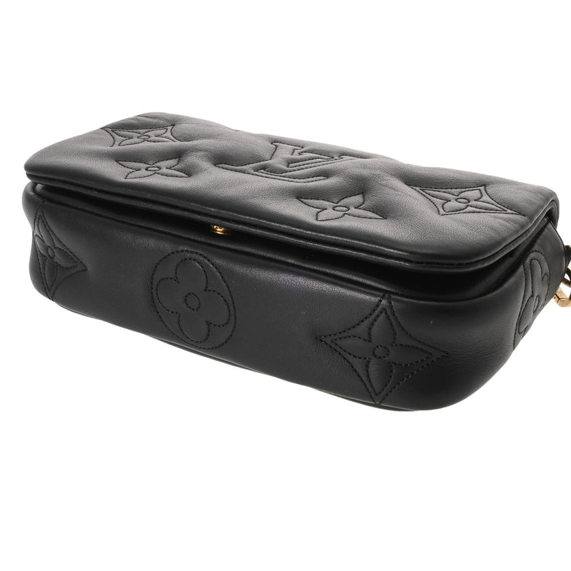 LOUIS VUITTON ルイヴィトン バブルグラム ウォレットオンストラップ 3WAY ノワール M81398 レディース レザー ショルダーバッグ ABランク 中古 銀蔵