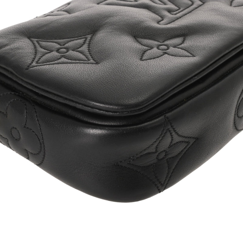 LOUIS VUITTON ルイヴィトン バブルグラム ウォレットオンストラップ 3WAY ノワール M81398 レディース レザー ショルダーバッグ ABランク 中古 銀蔵