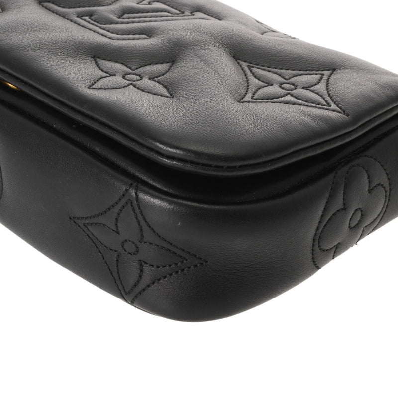 LOUIS VUITTON ルイヴィトン バブルグラム ウォレットオンストラップ 3WAY ノワール M81398 レディース レザー ショルダーバッグ ABランク 中古 銀蔵