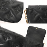 LOUIS VUITTON ルイヴィトン バブルグラム ウォレットオンストラップ 3WAY ノワール M81398 レディース レザー ショルダーバッグ ABランク 中古 銀蔵