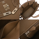 HERMES エルメス バーキン 40 エトゥープ Z刻印(2021年頃) ユニセックス トゴ ハンドバッグ Aランク 中古 銀蔵