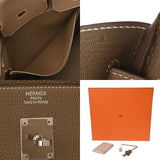 HERMES エルメス バーキン 40 エトゥープ Z刻印(2021年頃) ユニセックス トゴ ハンドバッグ Aランク 中古 銀蔵