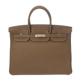 HERMES エルメス バーキン 40 エトゥープ Z刻印(2021年頃) ユニセックス トゴ ハンドバッグ Aランク 中古 銀蔵