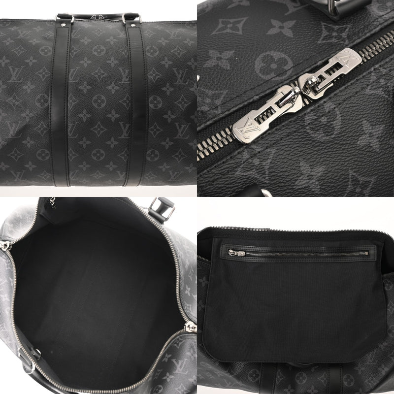 LOUIS VUITTON ルイヴィトン モノグラムエクリプス キーポルバンドリエール 45 ブラック M40569 メンズ モノグラムキャンバス ボストンバッグ Aランク 中古 銀蔵