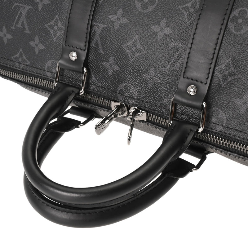 LOUIS VUITTON ルイヴィトン モノグラムエクリプス キーポルバンドリエール 45 ブラック M40569 メンズ モノグラムキャンバス ボストンバッグ Aランク 中古 銀蔵