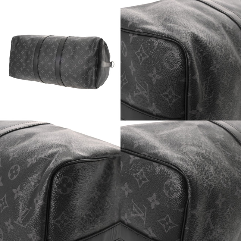 LOUIS VUITTON ルイヴィトン モノグラムエクリプス キーポルバンドリエール 45 ブラック M40569 メンズ モノグラムキャンバス ボストンバッグ Aランク 中古 銀蔵
