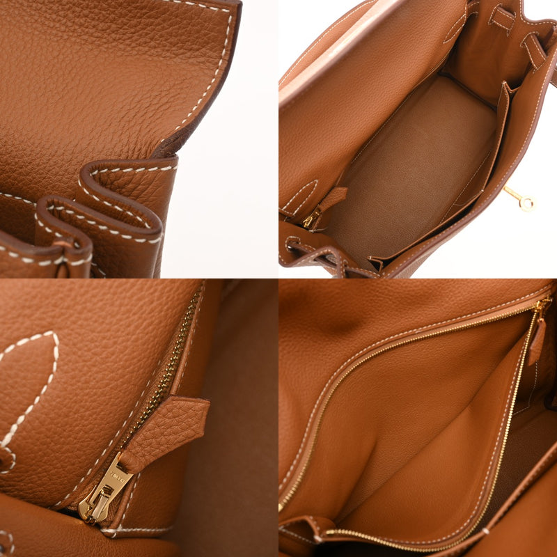 HERMES エルメス ケリー28 内縫い ゴールド W刻印(2024年頃) レディース トゴ 2WAYバッグ Aランク 中古 銀蔵