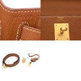 HERMES エルメス ケリー28 内縫い ゴールド W刻印(2024年頃) レディース トゴ 2WAYバッグ Aランク 中古 銀蔵