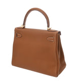 HERMES エルメス ケリー28 内縫い ゴールド W刻印(2024年頃) レディース トゴ 2WAYバッグ Aランク 中古 銀蔵