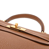 HERMES エルメス ケリー28 内縫い ゴールド W刻印(2024年頃) レディース トゴ 2WAYバッグ Aランク 中古 銀蔵
