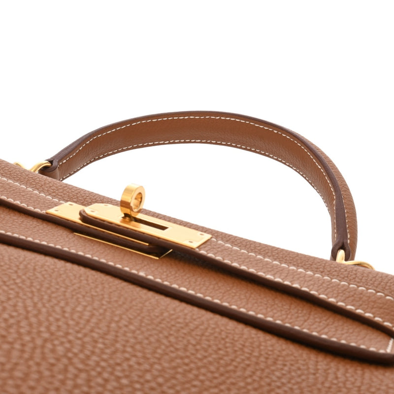 HERMES エルメス ケリー28 内縫い ゴールド W刻印(2024年頃) レディース トゴ 2WAYバッグ Aランク 中古 銀蔵