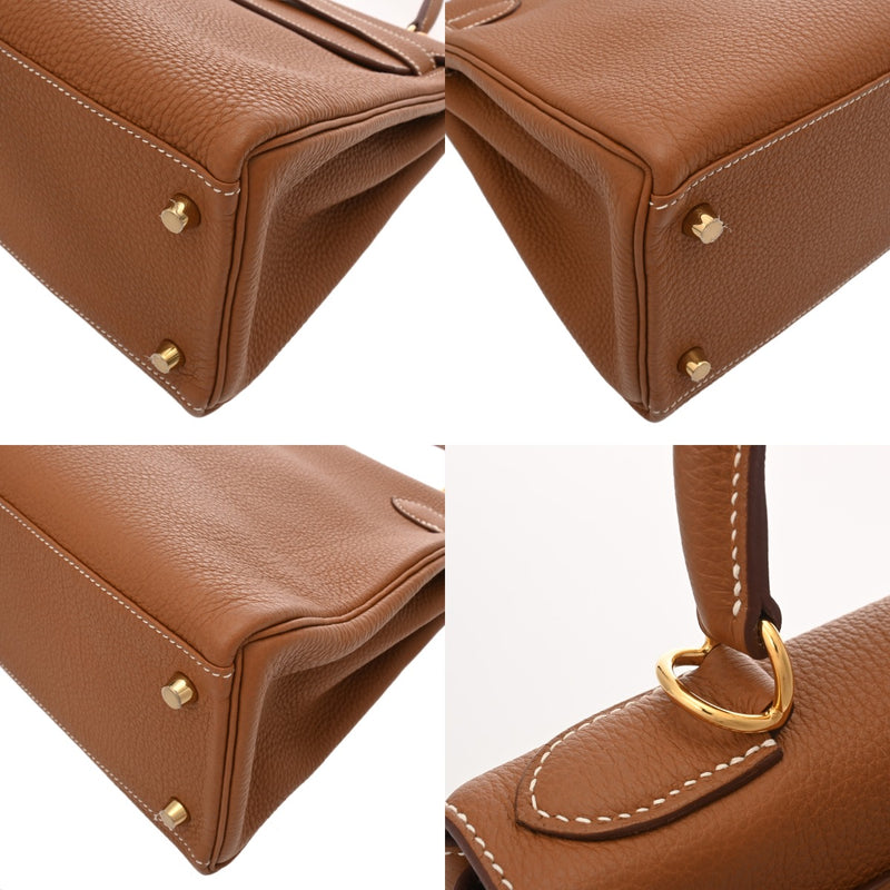 HERMES エルメス ケリー28 内縫い ゴールド W刻印(2024年頃) レディース トゴ 2WAYバッグ Aランク 中古 銀蔵