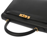 HERMES エルメス ケリー 32 外縫い ブラック A刻印(2017年頃) レディース ヴォーエプソン 2WAYバッグ Aランク 中古 銀蔵