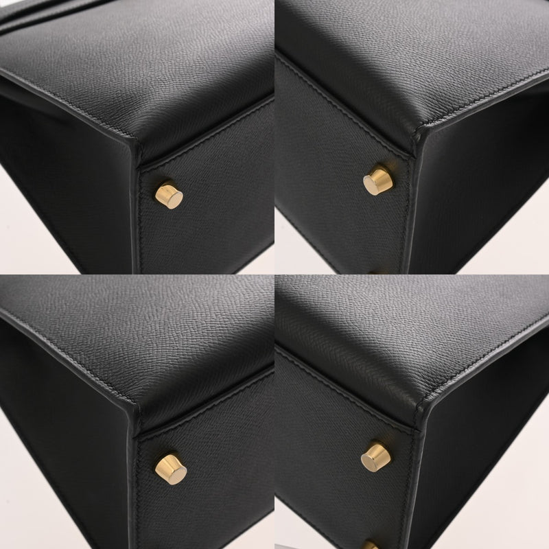 HERMES エルメス ケリー 32 外縫い ブラック A刻印(2017年頃) レディース ヴォーエプソン 2WAYバッグ Aランク 中古 銀蔵