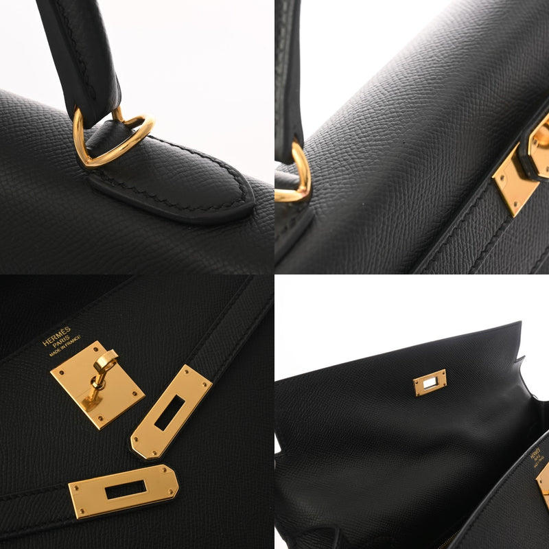 HERMES エルメス ケリー 32 外縫い ブラック A刻印(2017年頃) レディース ヴォーエプソン 2WAYバッグ Aランク 中古 銀蔵