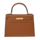 HERMES エルメス ケリー 28 外縫い 2WAY エトゥープ Z刻印(2021年頃) レディース トゴ ハンドバッグ Aランク 中古 銀蔵