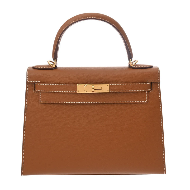 HERMES エルメス ケリー 28 外縫い 2WAY エトゥープ Z刻印(2021年頃) レディース トゴ ハンドバッグ Aランク 中古 銀蔵