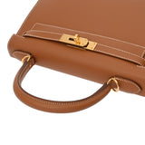 HERMES エルメス ケリー 28 外縫い 2WAY エトゥープ Z刻印(2021年頃) レディース トゴ ハンドバッグ Aランク 中古 銀蔵