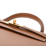 HERMES エルメス ケリー 28 外縫い 2WAY エトゥープ Z刻印(2021年頃) レディース トゴ ハンドバッグ Aランク 中古 銀蔵