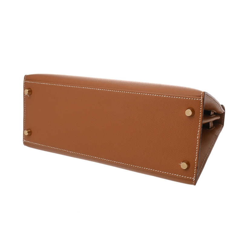 HERMES エルメス ケリー 28 外縫い 2WAY エトゥープ Z刻印(2021年頃) レディース トゴ ハンドバッグ Aランク 中古 銀蔵