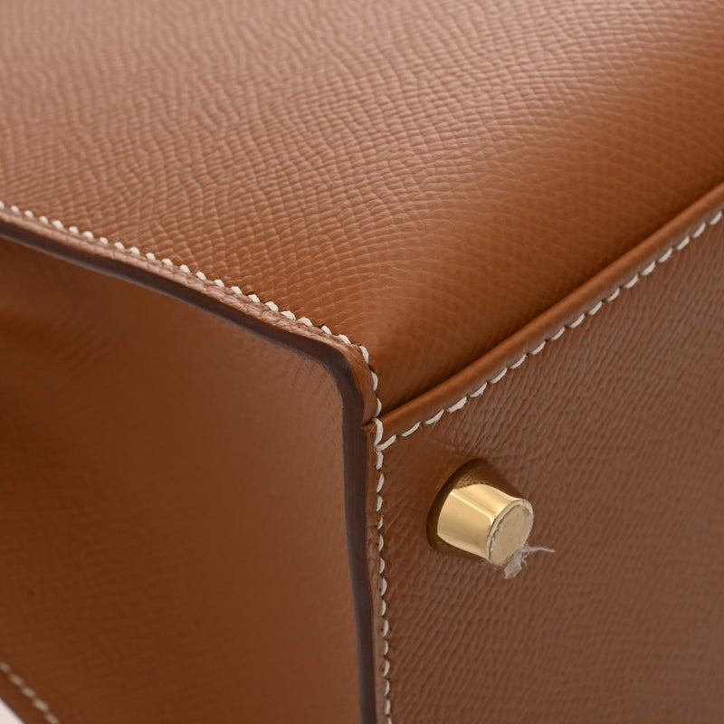 HERMES エルメス ケリー 28 外縫い 2WAY エトゥープ Z刻印(2021年頃) レディース トゴ ハンドバッグ Aランク 中古 銀蔵