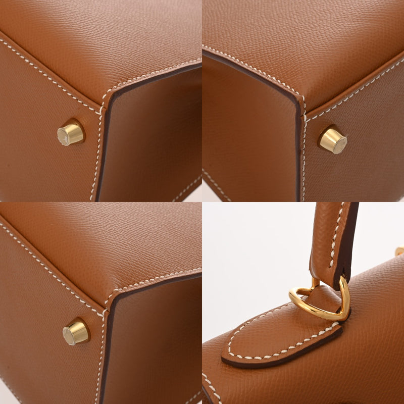 HERMES エルメス ケリー 28 外縫い 2WAY エトゥープ Z刻印(2021年頃) レディース トゴ ハンドバッグ Aランク 中古 銀蔵
