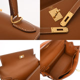 HERMES エルメス ケリー 28 外縫い 2WAY エトゥープ Z刻印(2021年頃) レディース トゴ ハンドバッグ Aランク 中古 銀蔵