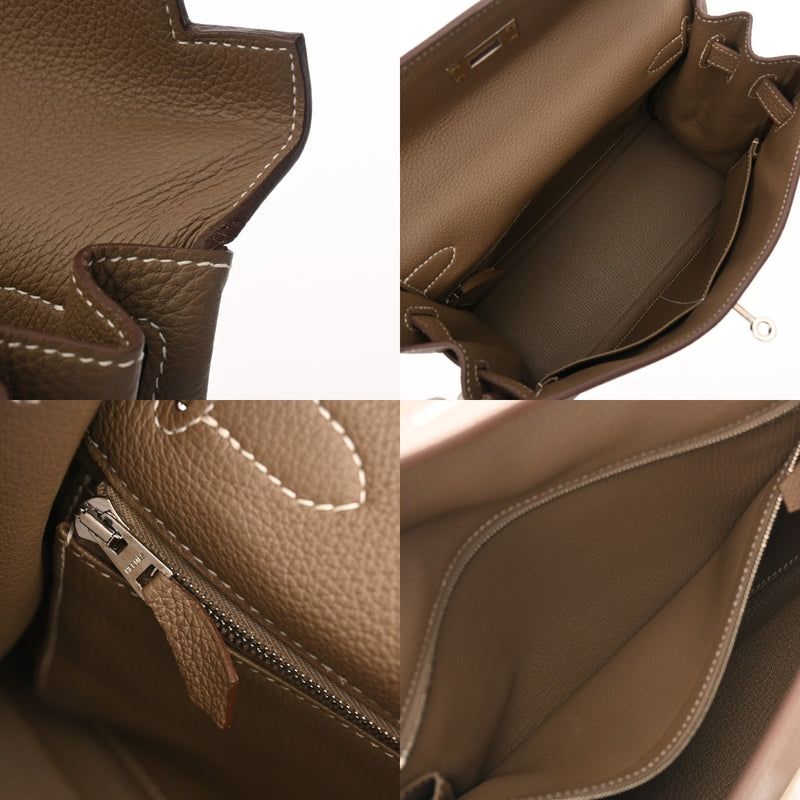HERMES エルメス ケリー 28 内縫い 2WAY エトゥープ Z刻印(2021年頃) レディース トゴ ハンドバッグ 新同 中古 銀蔵