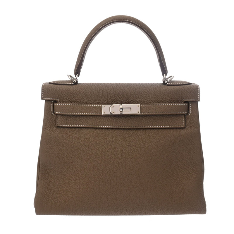HERMES エルメス ケリー 28 内縫い 2WAY エトゥープ Z刻印(2021年頃) レディース トゴ ハンドバッグ 新同 中古 銀蔵