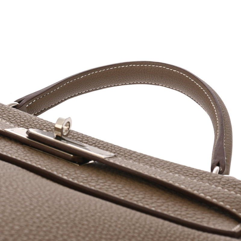HERMES エルメス ケリー 28 内縫い 2WAY エトゥープ Z刻印(2021年頃) レディース トゴ ハンドバッグ 新同 中古 銀蔵