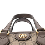 GUCCI グッチ GGスプリーム オフィディア スモール トートバッグ ベージュ/エボニー 811716 レディース GGスプリームキャンバス レザー ハンドバッグ 新同 中古 銀蔵